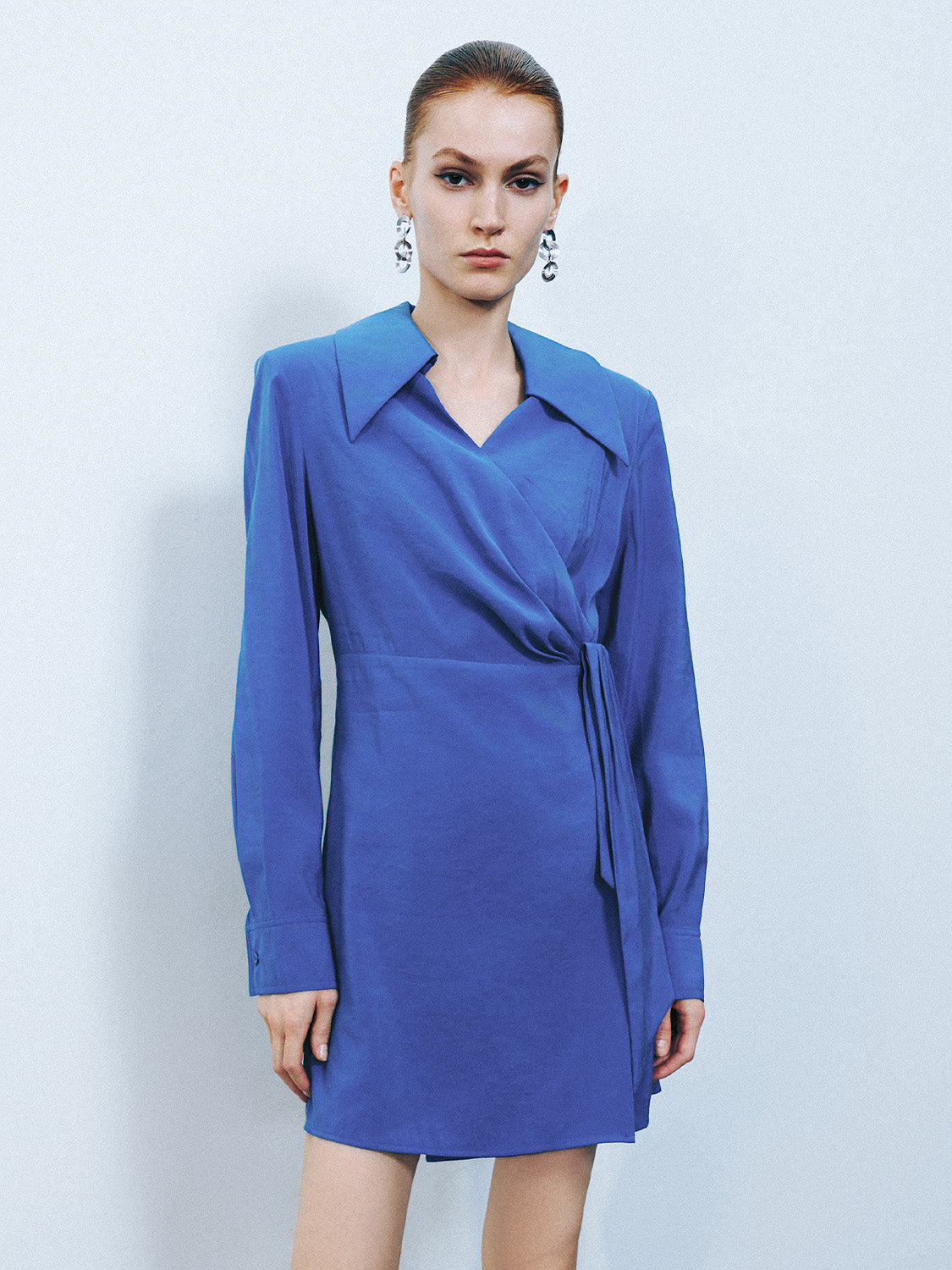 Collared Neck Straight Dress