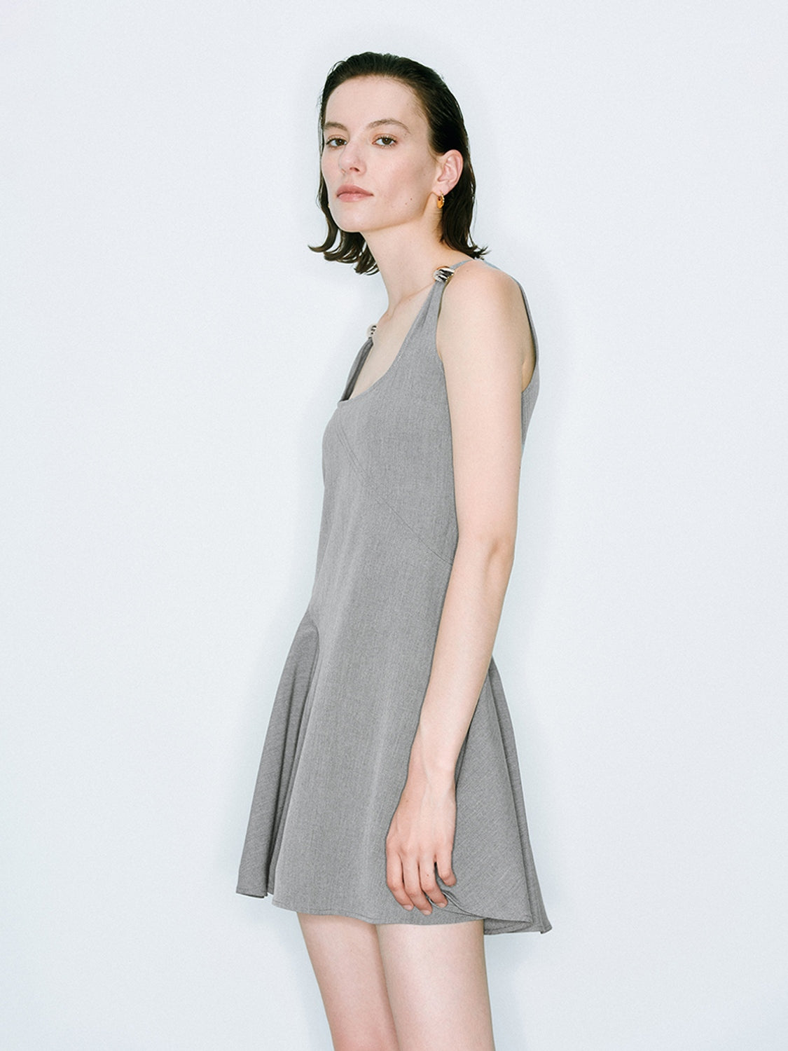 Metal Accent Mini Dresses
