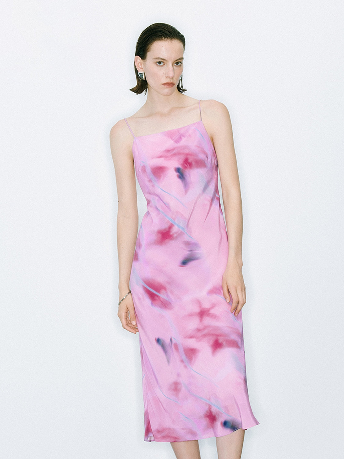 Skinny-Fit Floral Midi Dresses