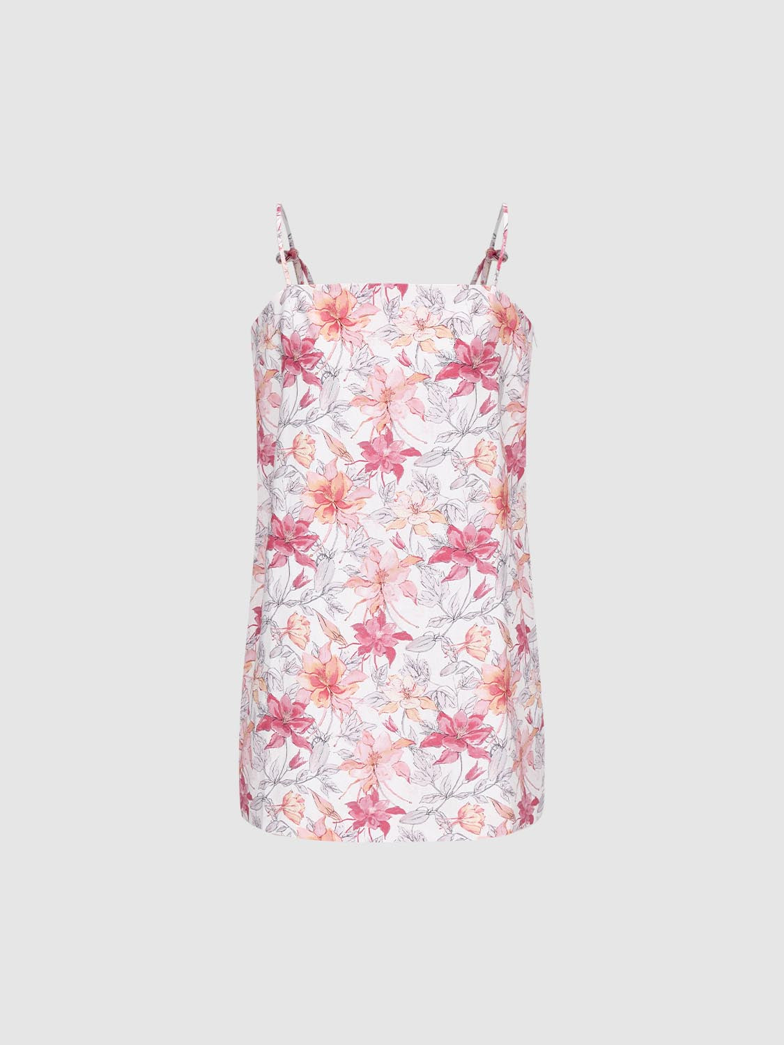Floral Camisole Straight Dresses
