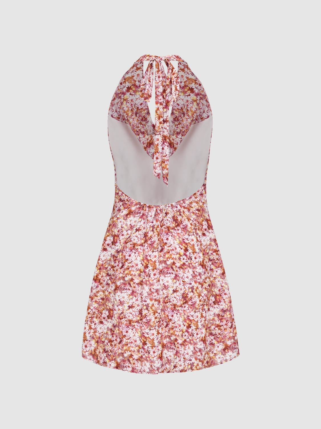 Halter Neck Floral Straight Dresses