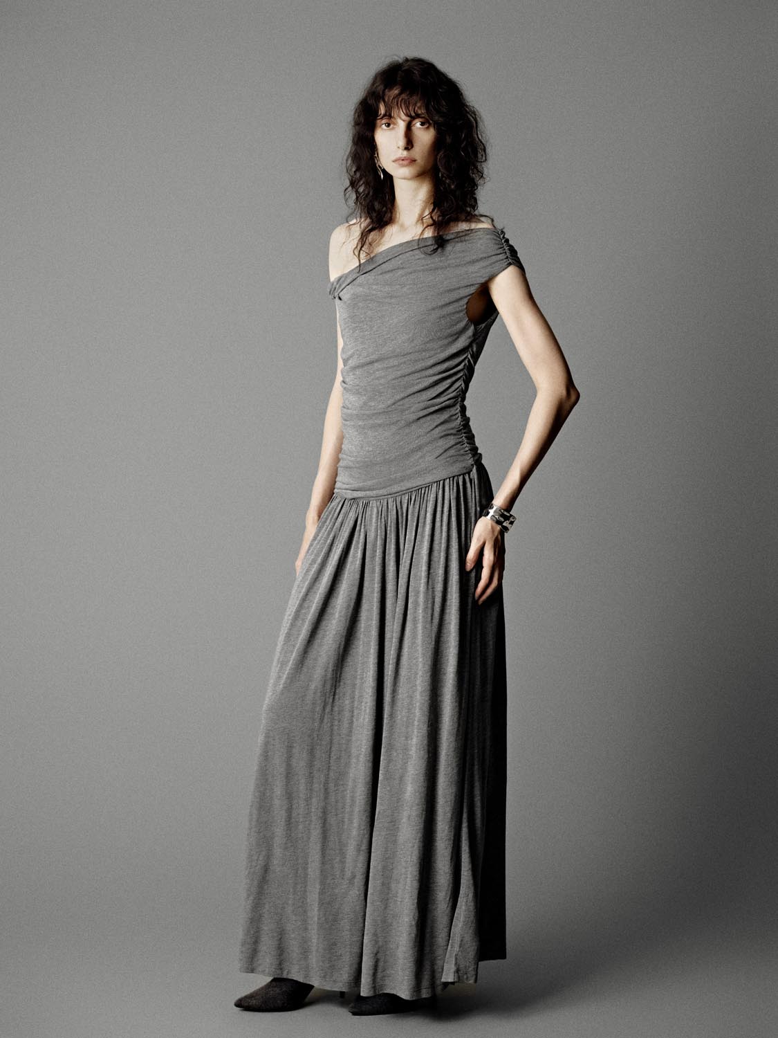 Ruched Sleeveless A-Line Midi Dresses
