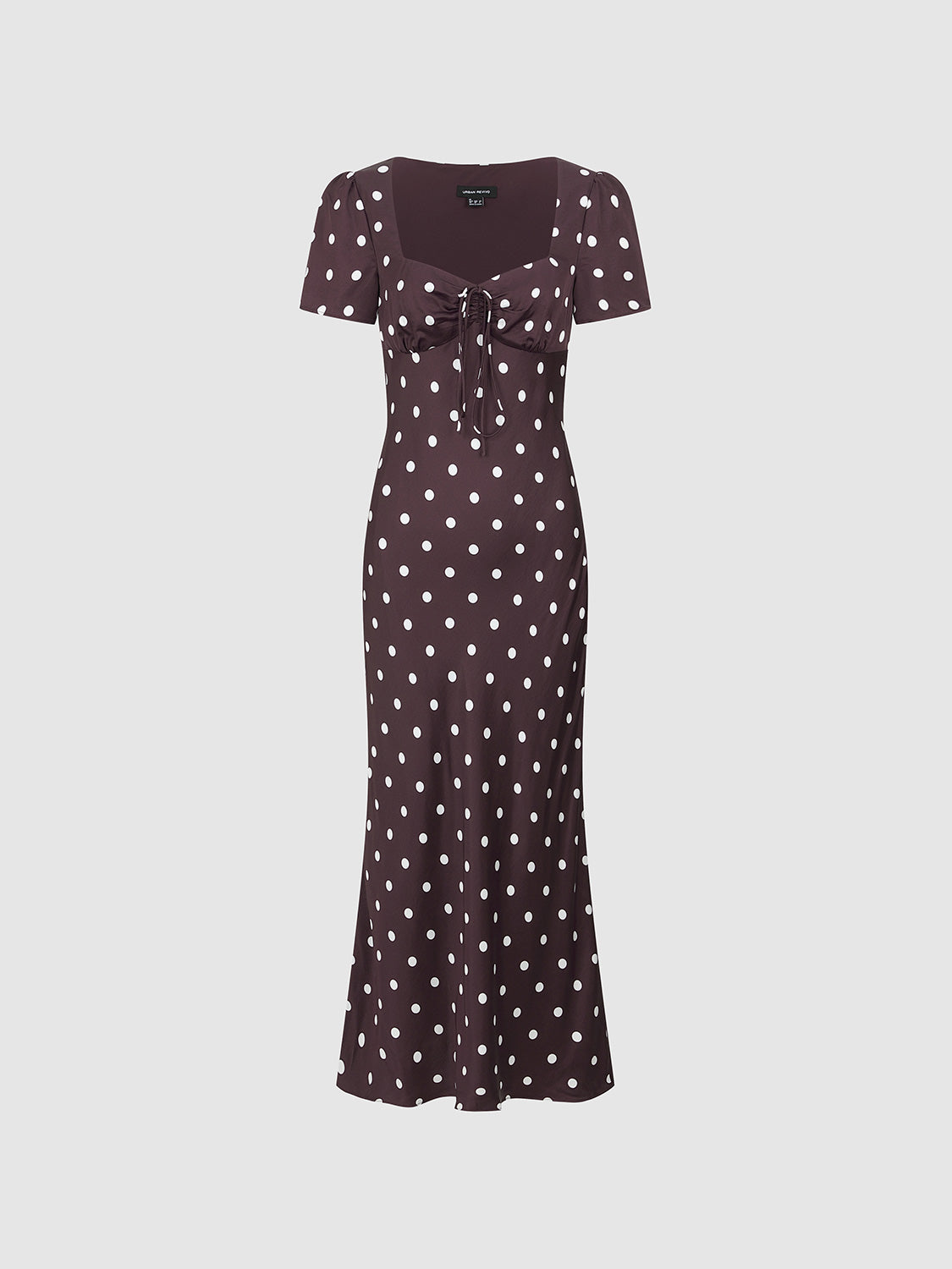 Polka Dotted A-Line Midi Dresses