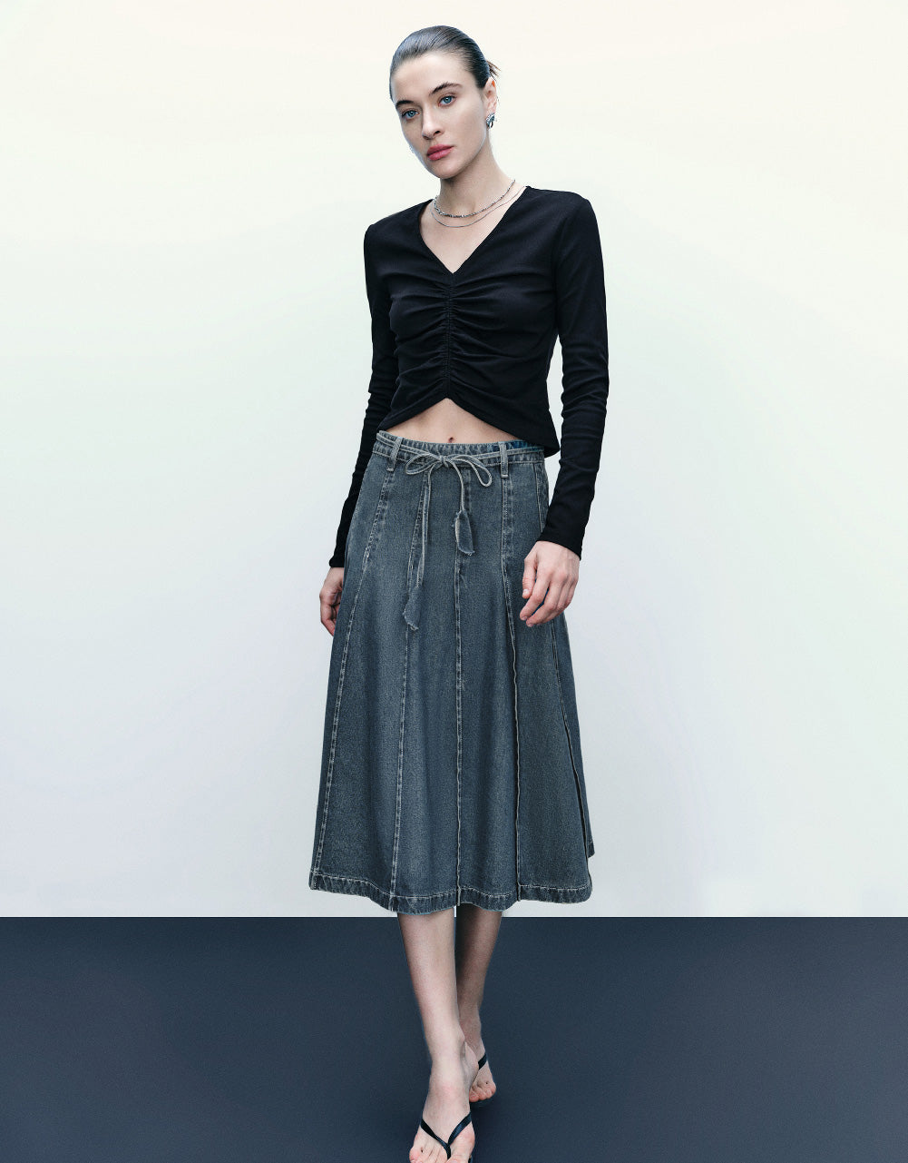 A-Line Denim Skirt