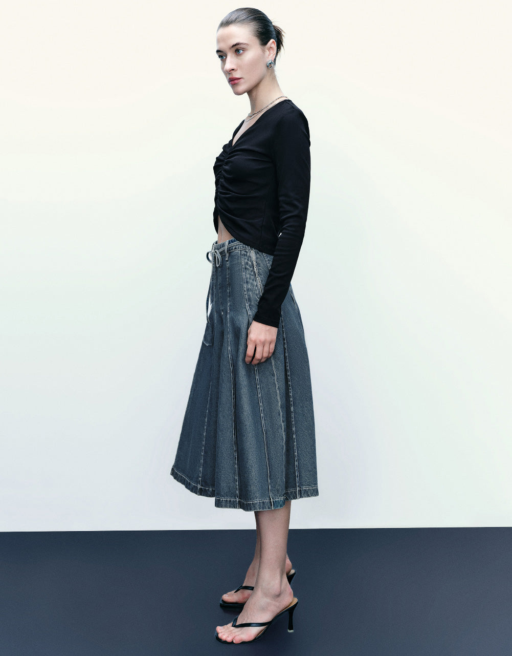 A-Line Denim Skirt