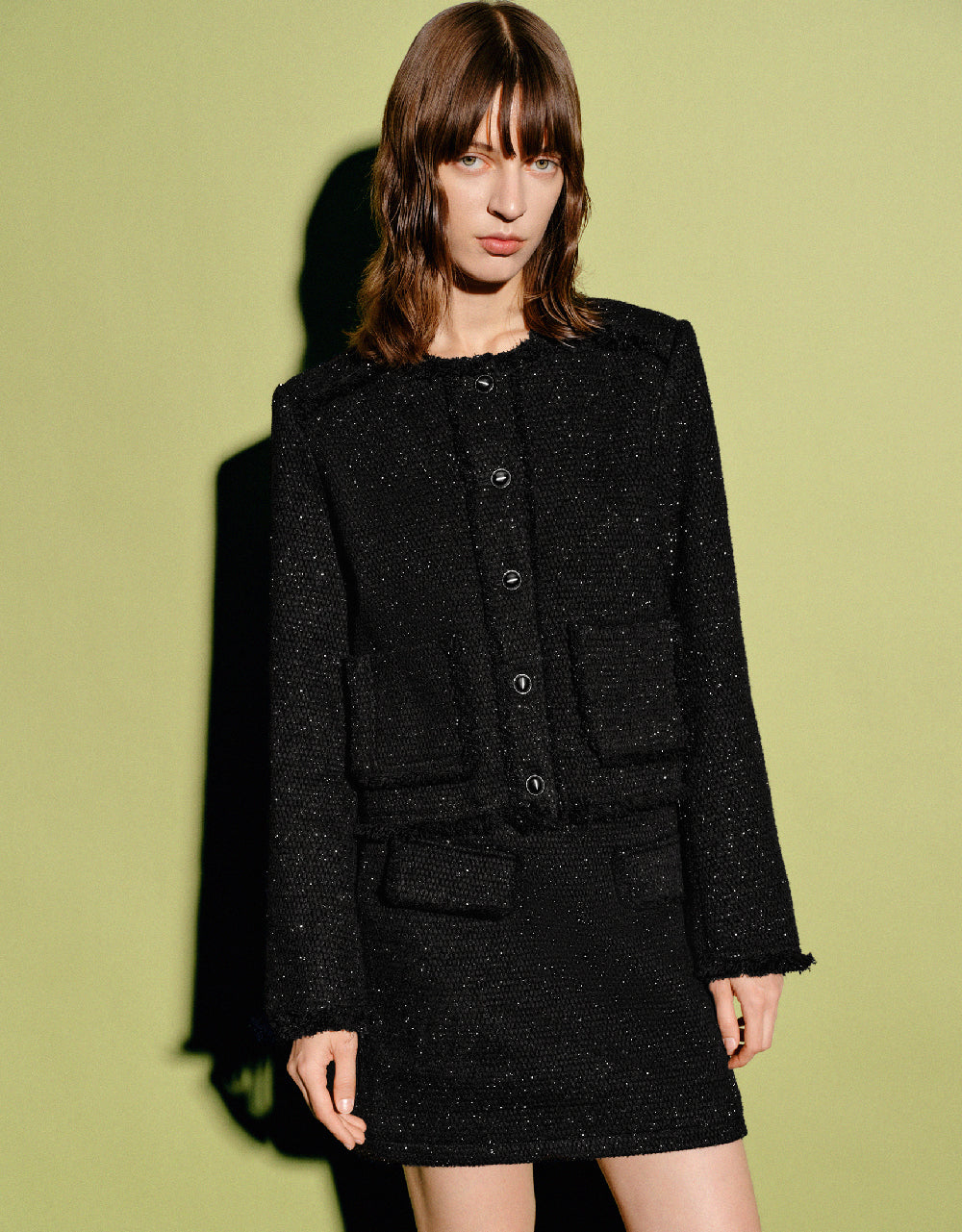 Tweed Denim Jacket