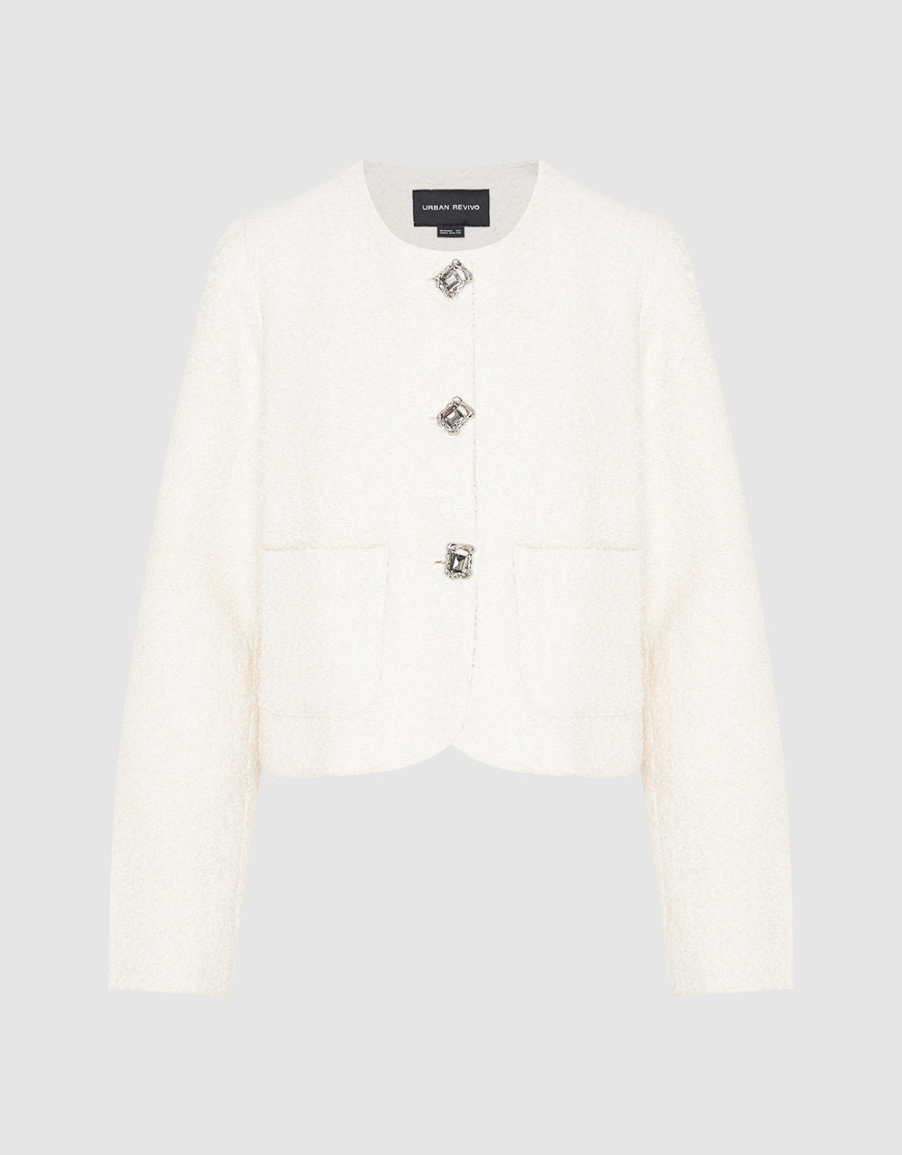 Rhingstone Buttons Tweed Jacket