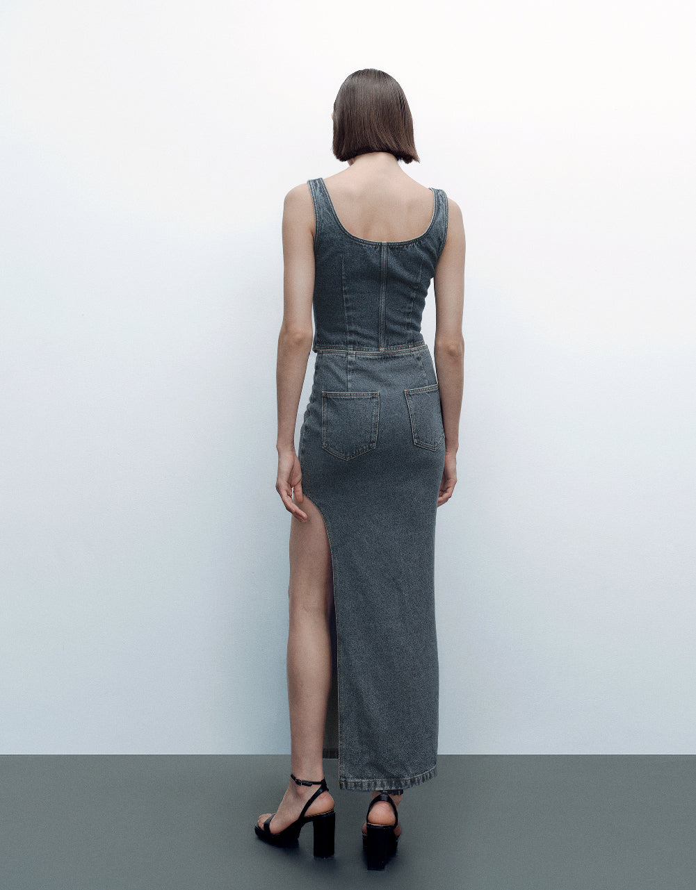 Sleeveless Denim Shirt