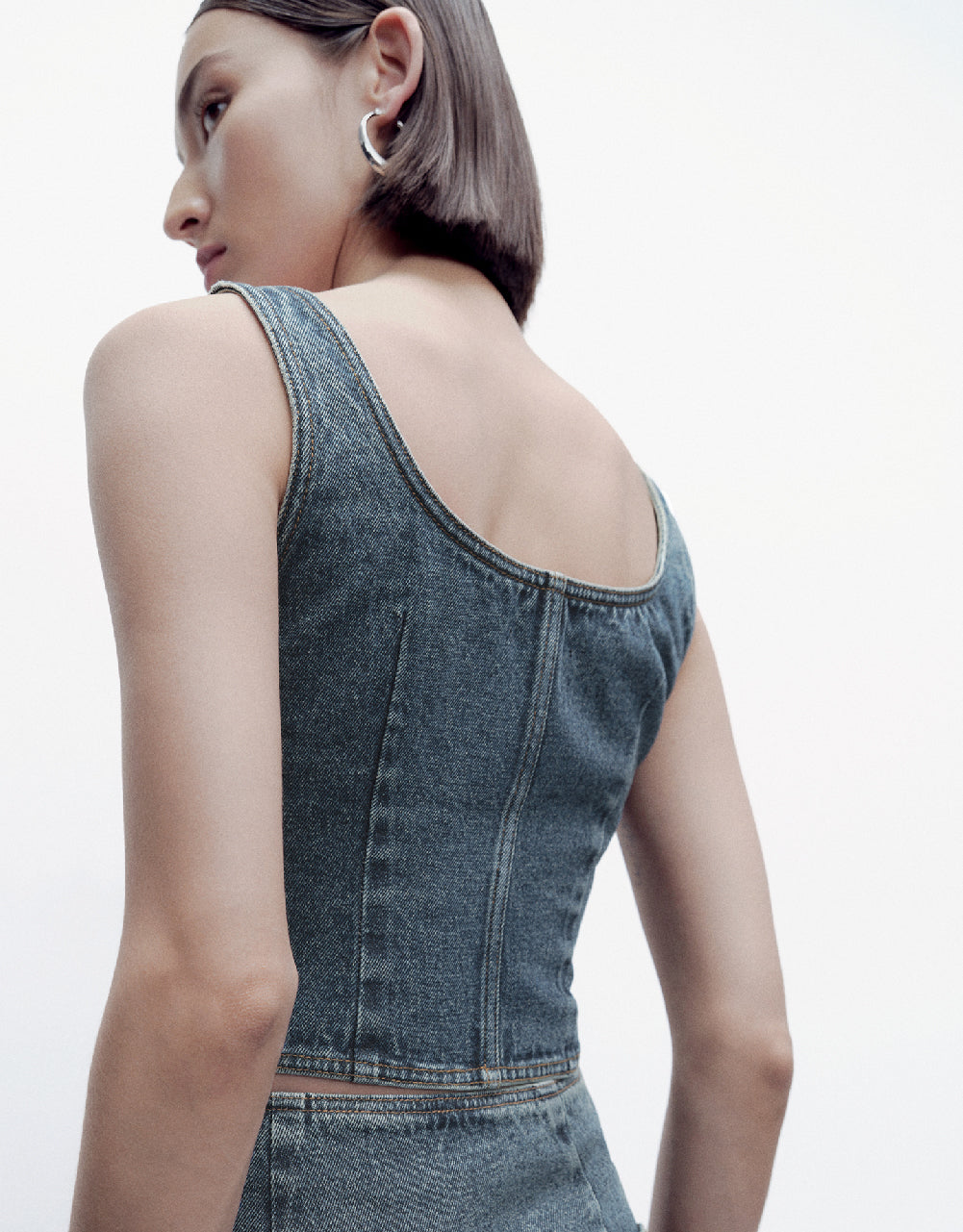 Sleeveless Denim Shirt