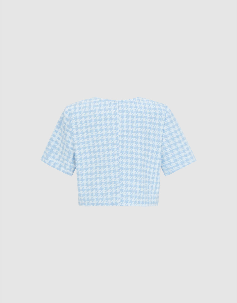 Short Sleeve Tweed Denim Jacket