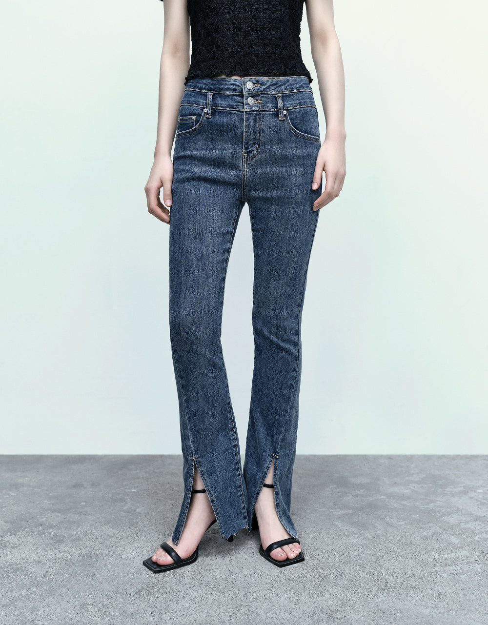 Split Hem Flare Jeans