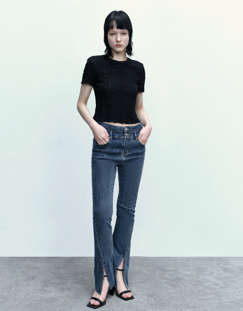 Split Hem Flare Jeans