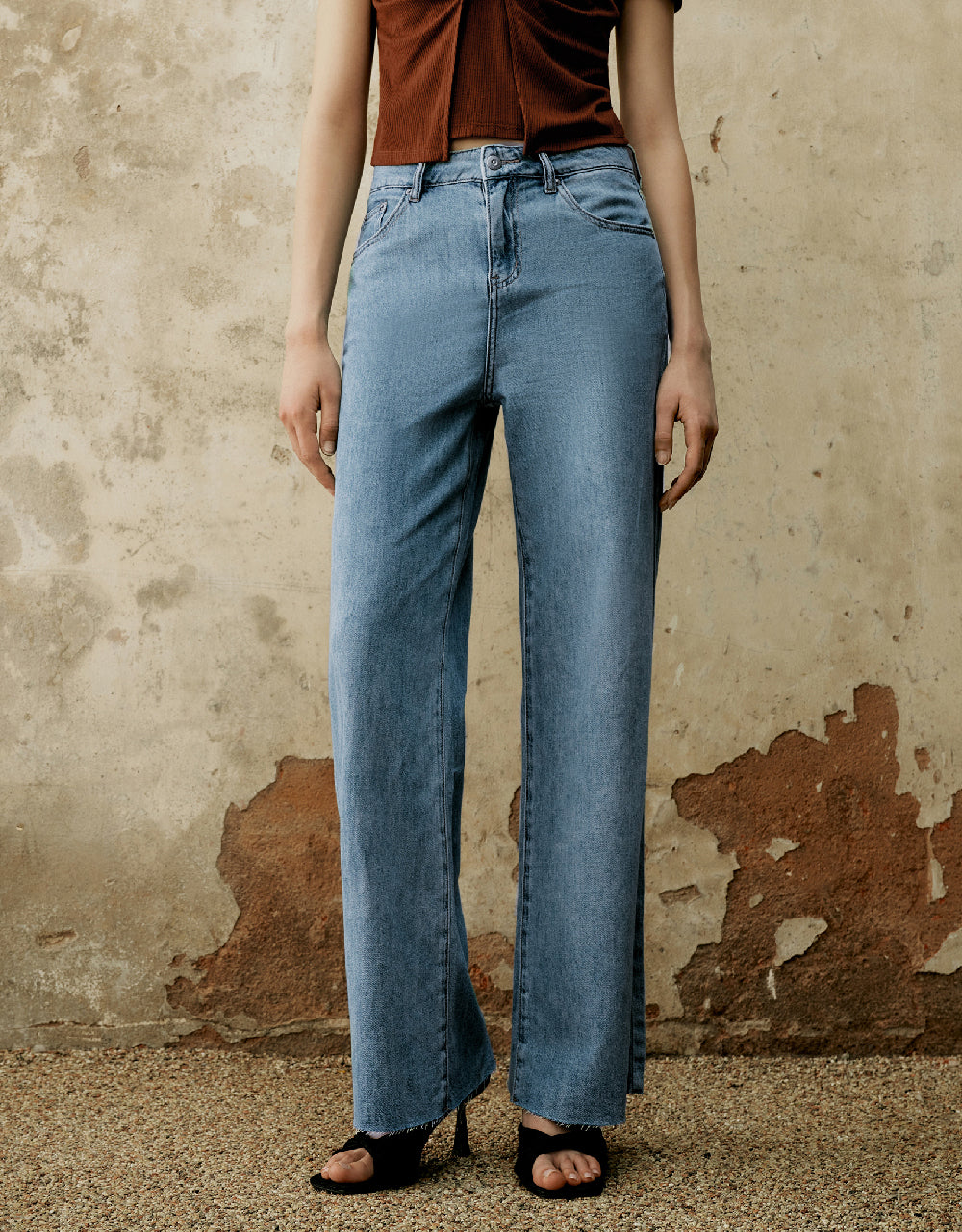 Raw Hem Jeans
