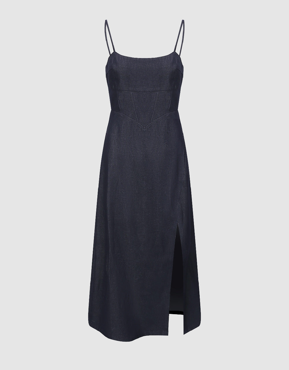 Split Hem Denim Cami Dress