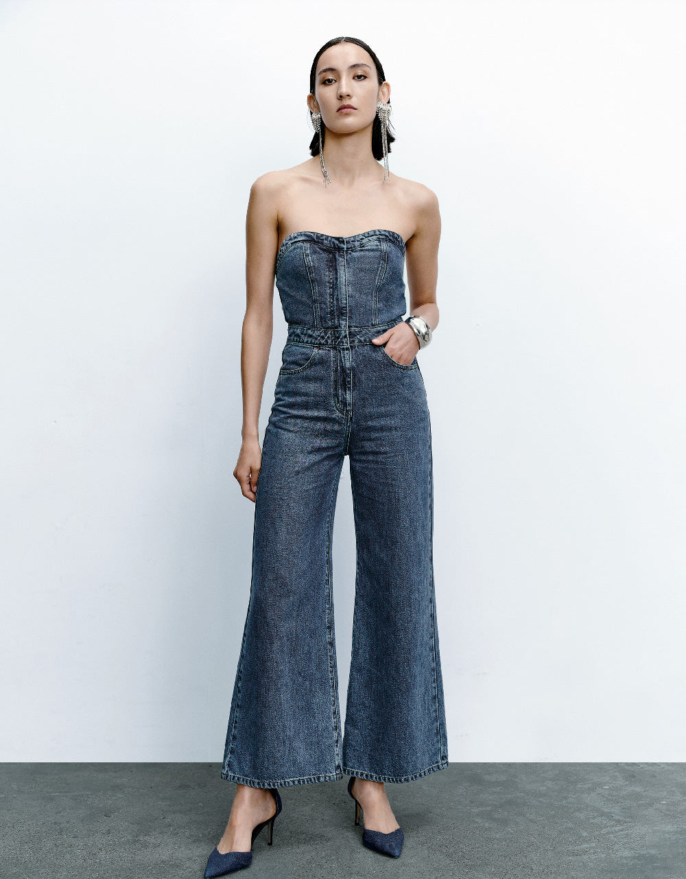 Capri Denim Jumpsuit