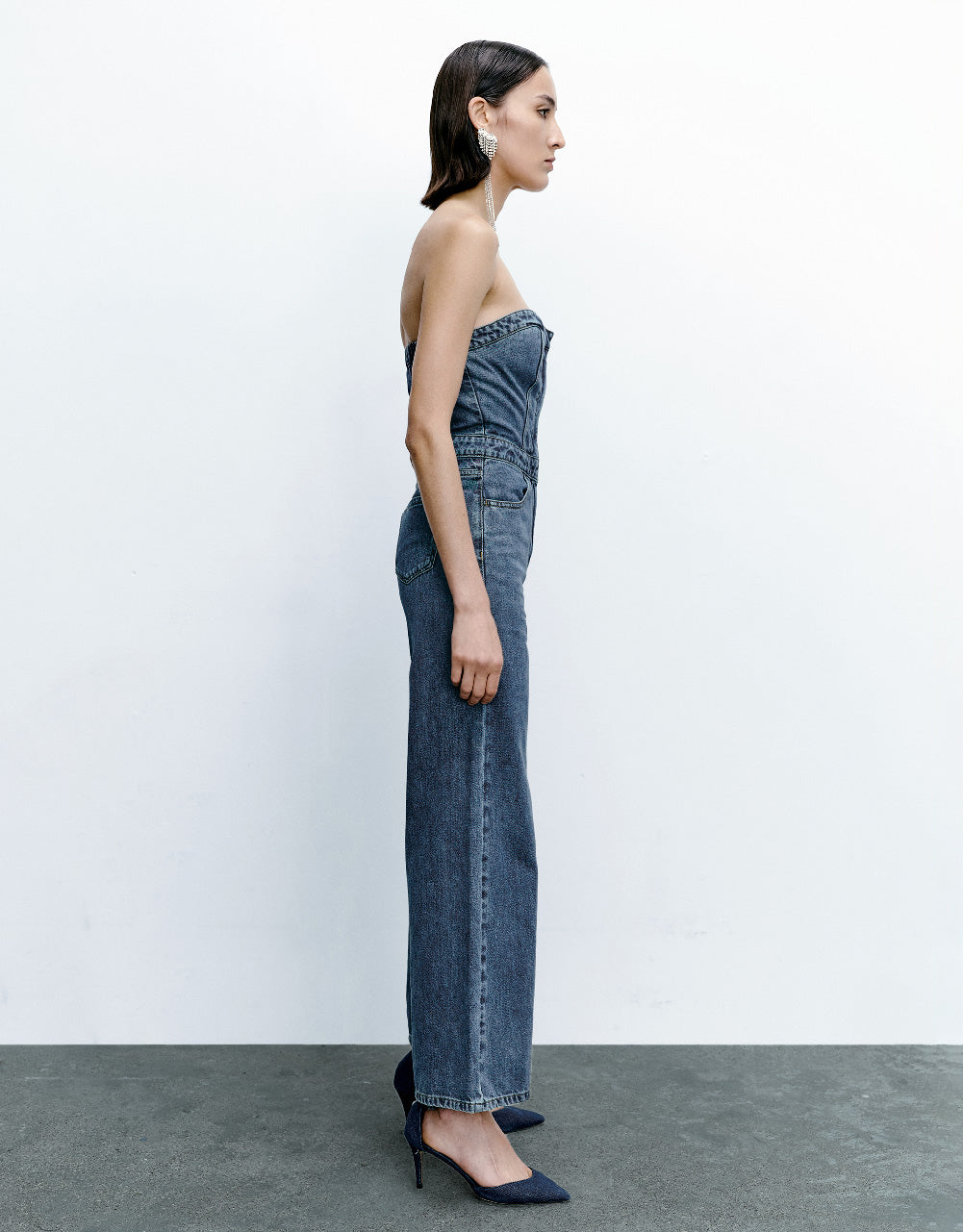 Capri Denim Jumpsuit