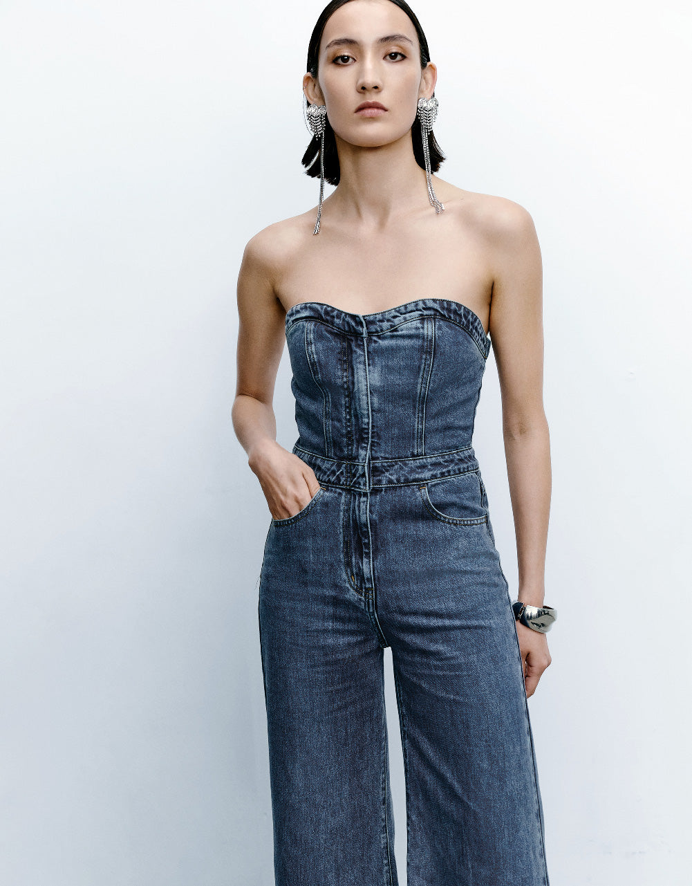 Capri Denim Jumpsuit