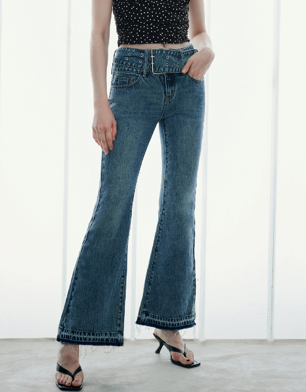 Flare Jeans With Belt
