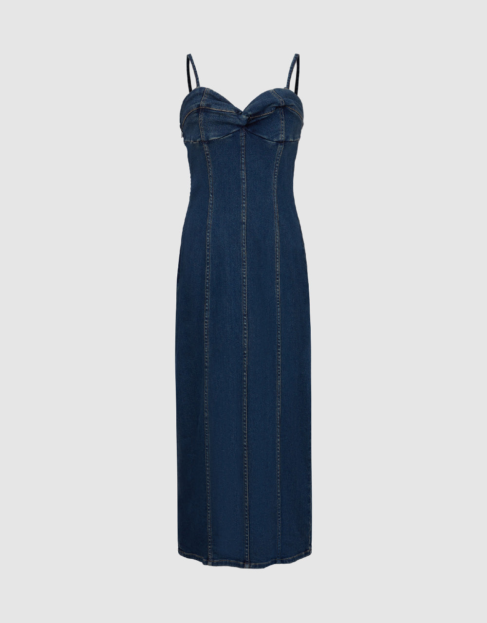 Off-Shoulder Denim Cami Dress