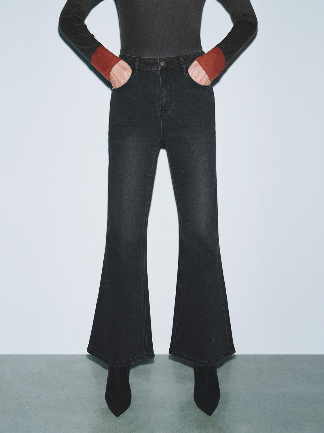 Flared Leg Denim Jeans