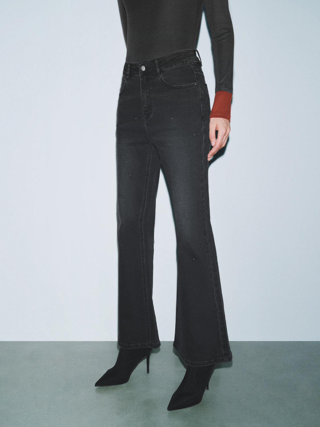 Flared Leg Denim Jeans