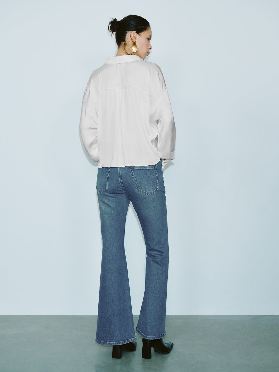 Skinny Flared Denim Jeans
