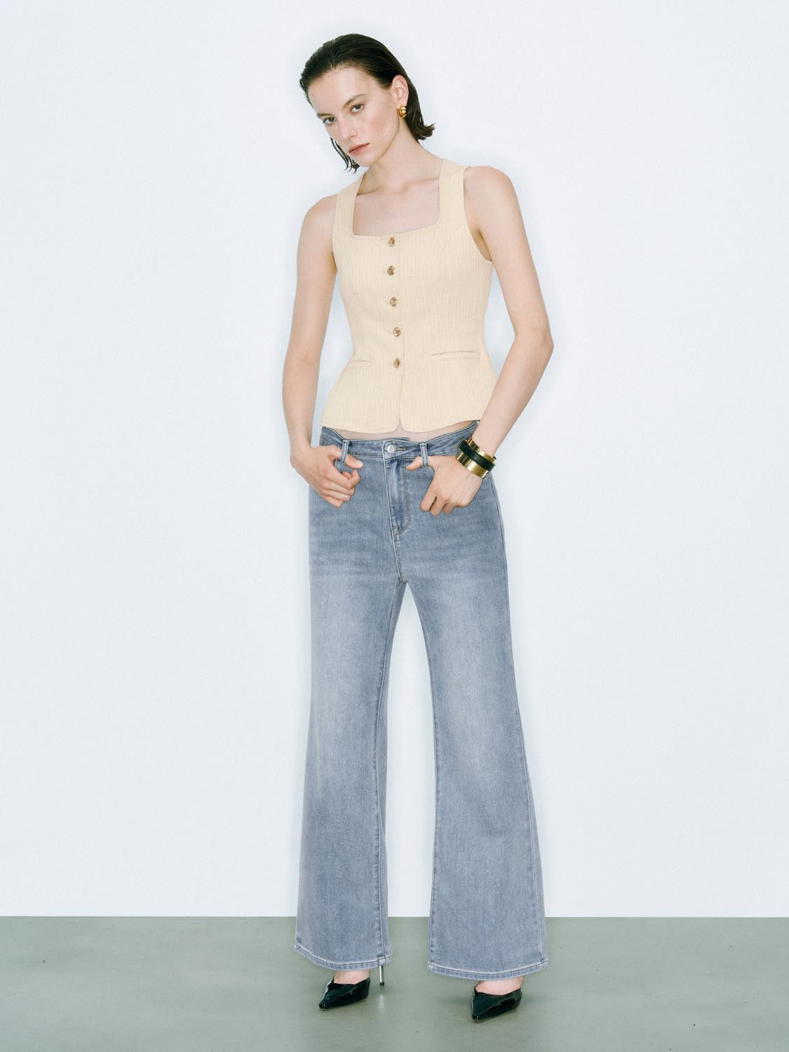 Denim Sleeveless Tops