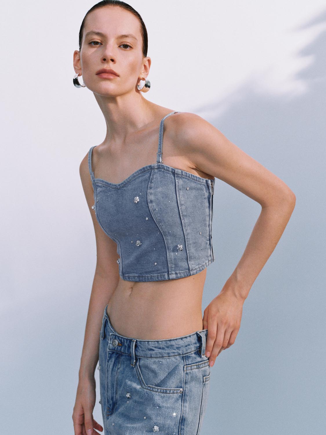 Denim Cami Tops