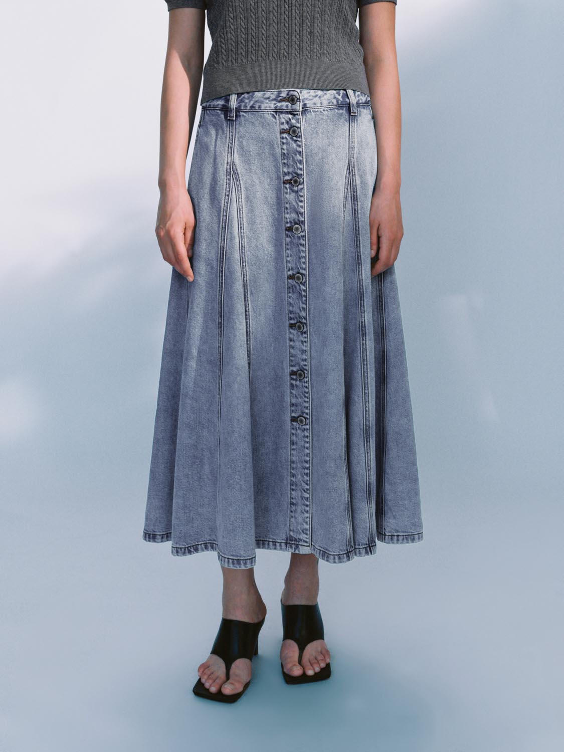 Denim Maxi Skirts