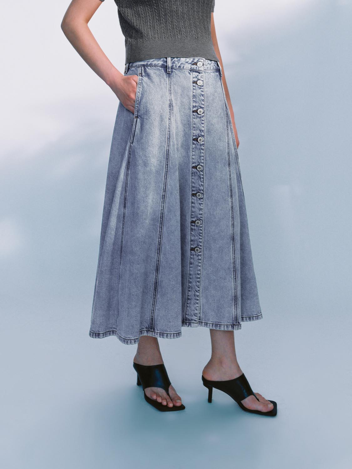 Denim Maxi Skirts