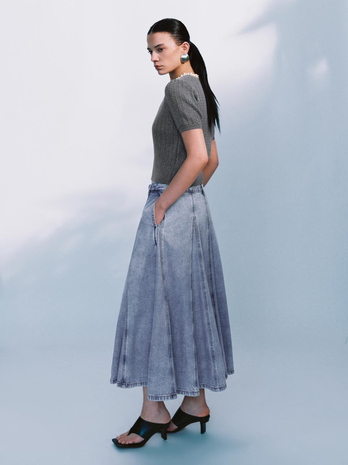 Denim Maxi Skirts