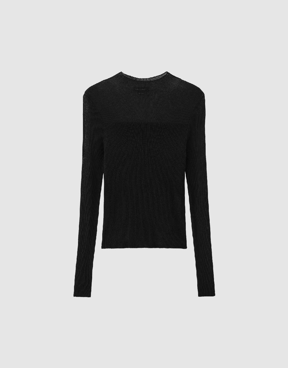 Crew Neck Skinny Knitted T-Shirt