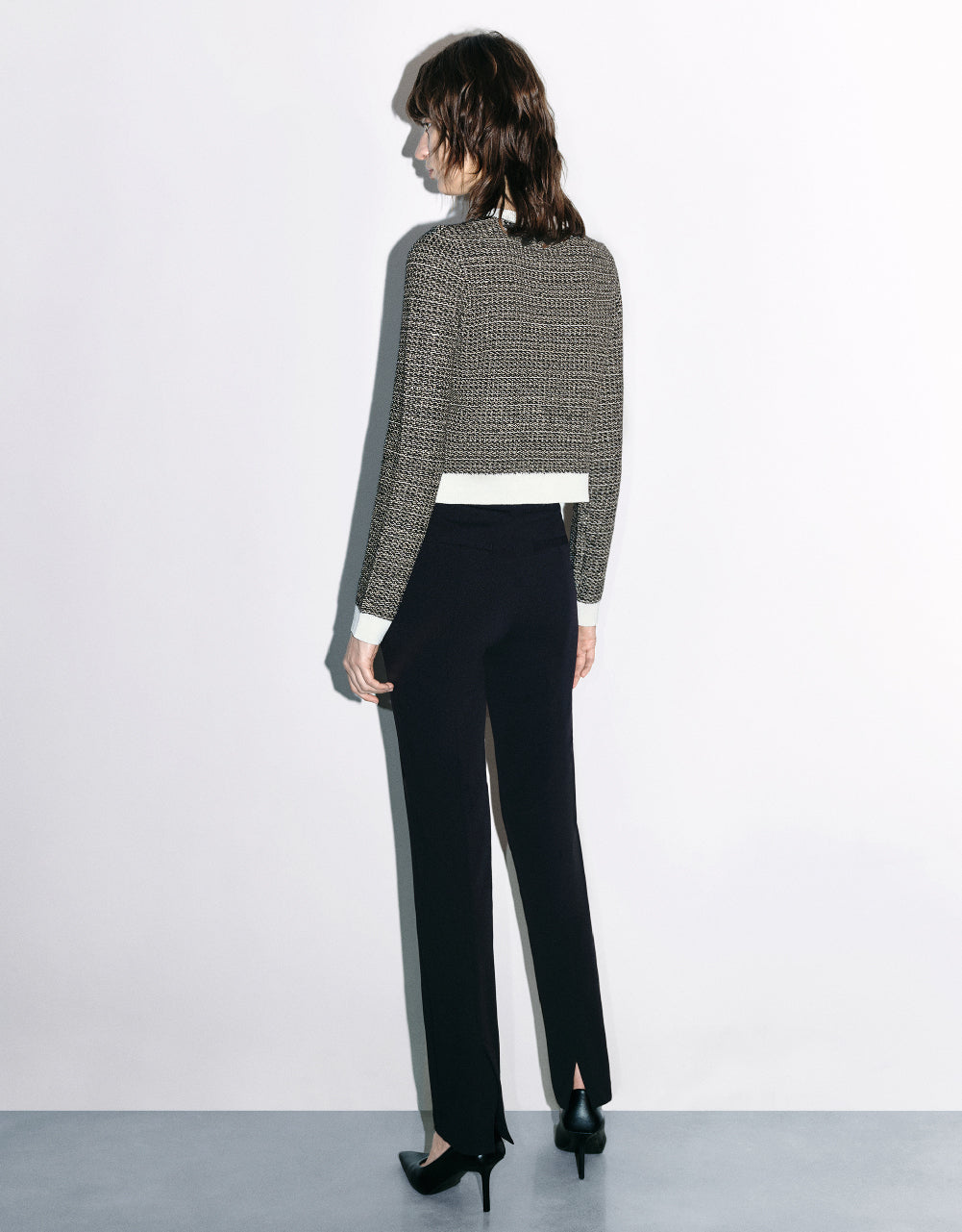 Knitted Cardigan With Faux Pearl Buttons