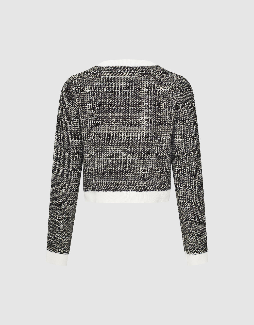 Knitted Cardigan With Faux Pearl Buttons