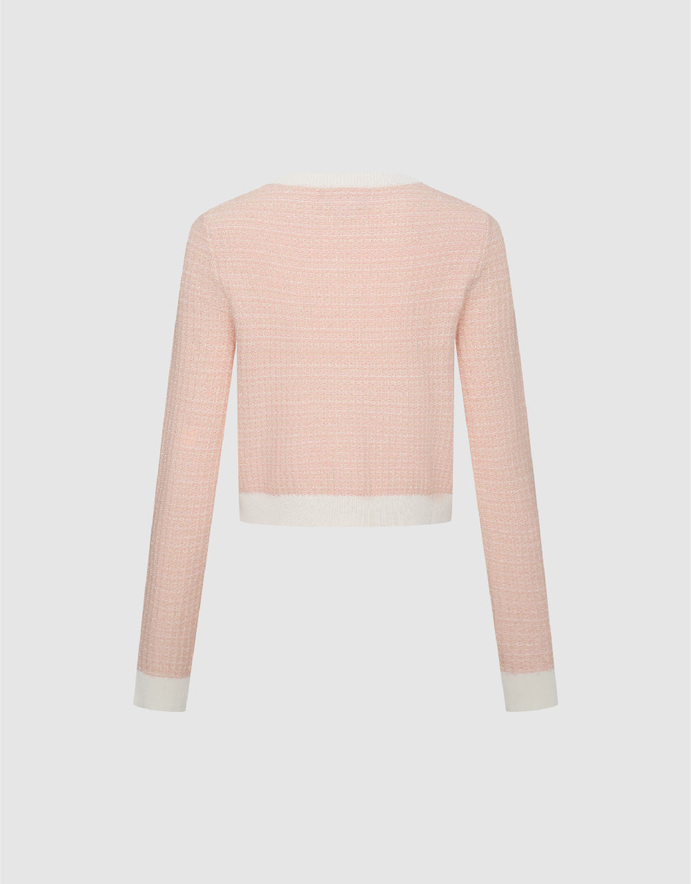 Knitted Cardigan With Faux Pearl Buttons