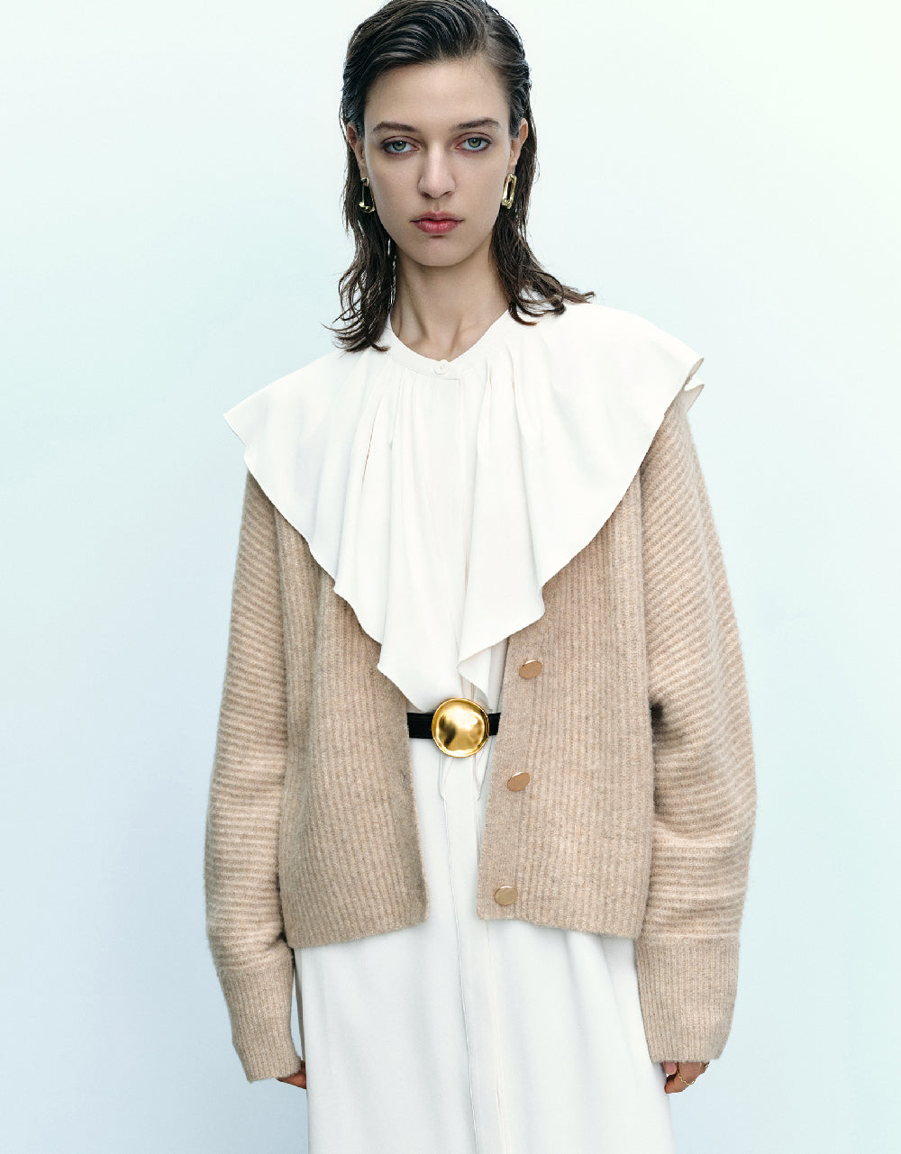 V-Neck Knitted Cardigan