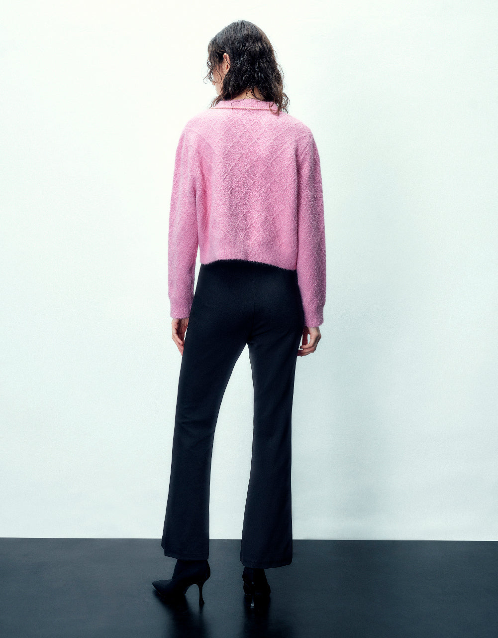 Crew Neck Knitted Cardigan
