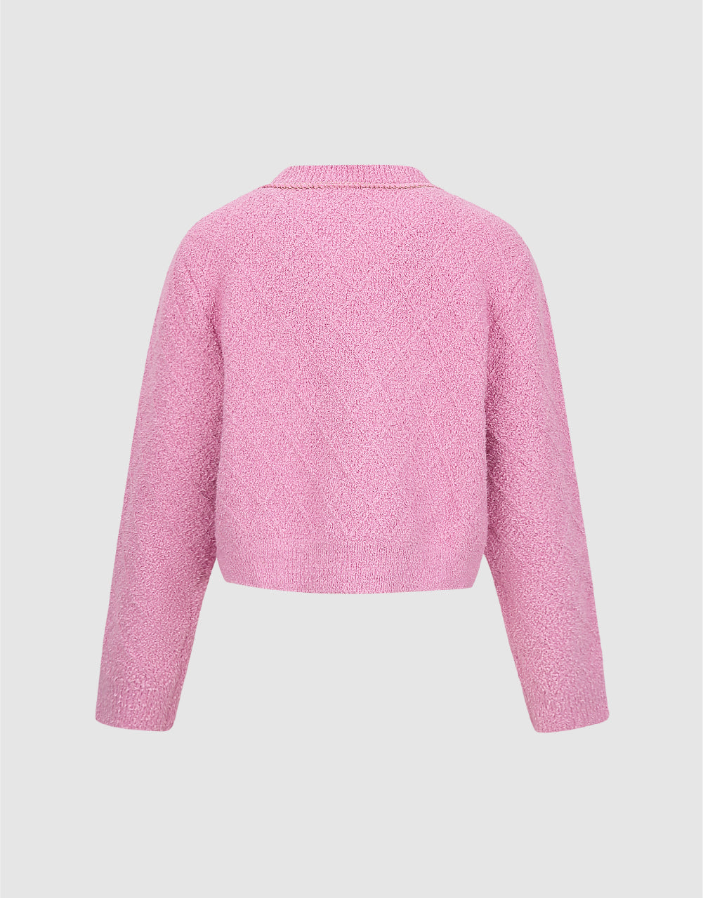 Crew Neck Knitted Cardigan