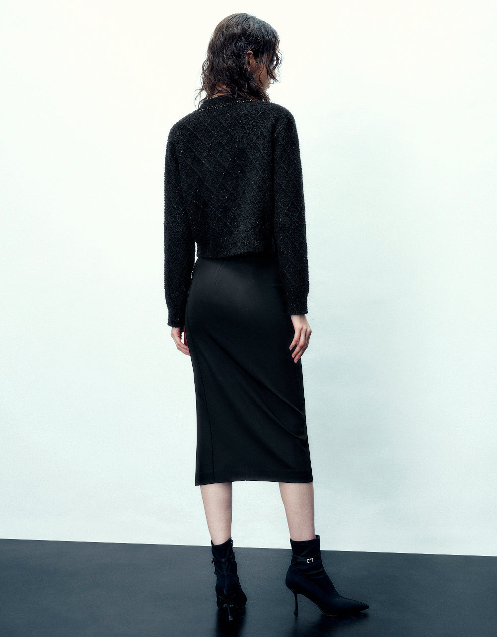 Crew Neck Knitted Cardigan