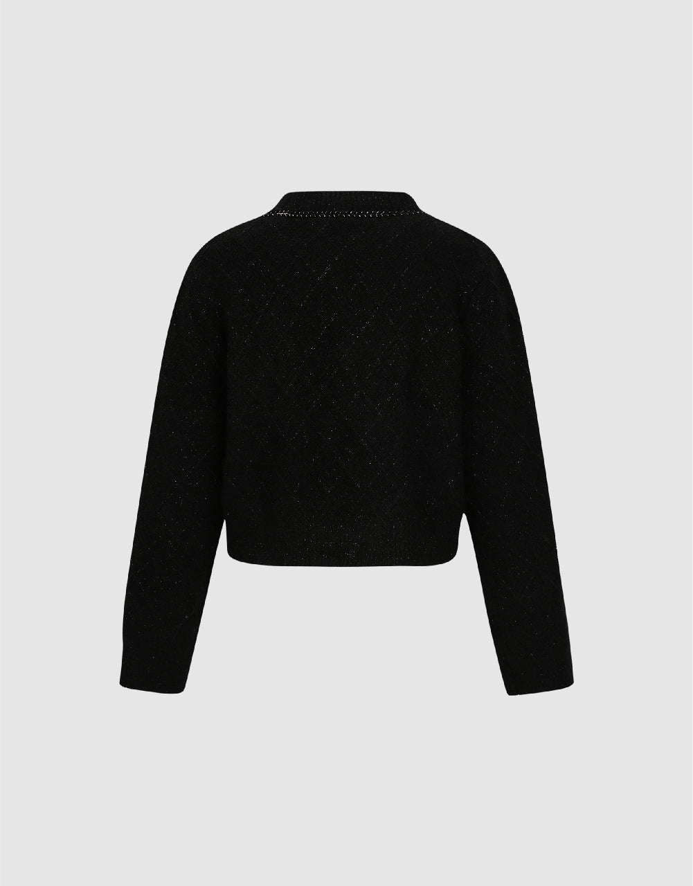 Crew Neck Knitted Cardigan