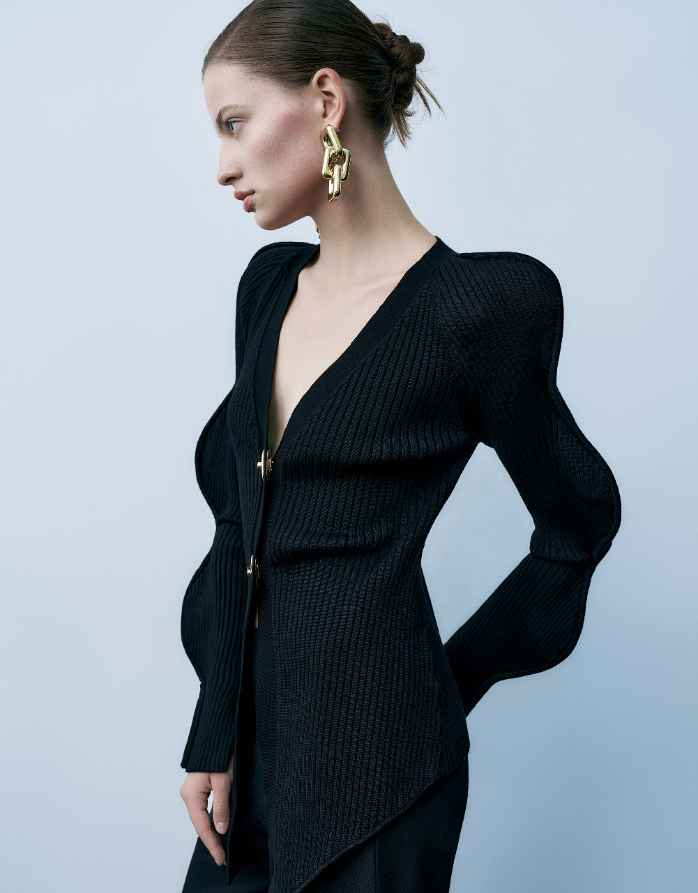 Skinny V-Neck Knitted Cardigan