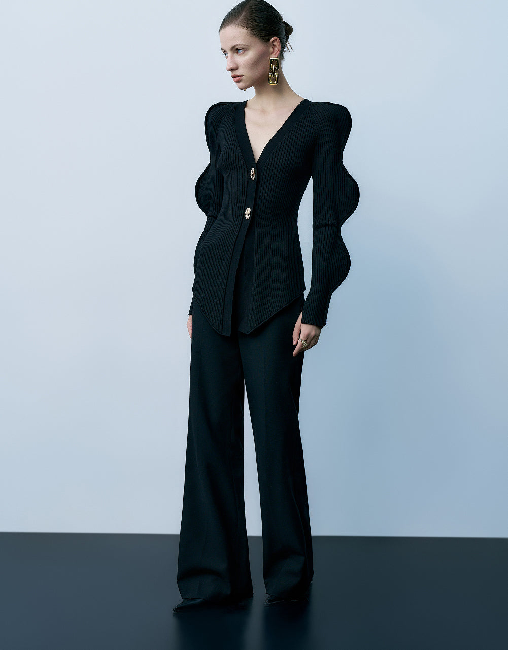 Skinny V-Neck Knitted Cardigan