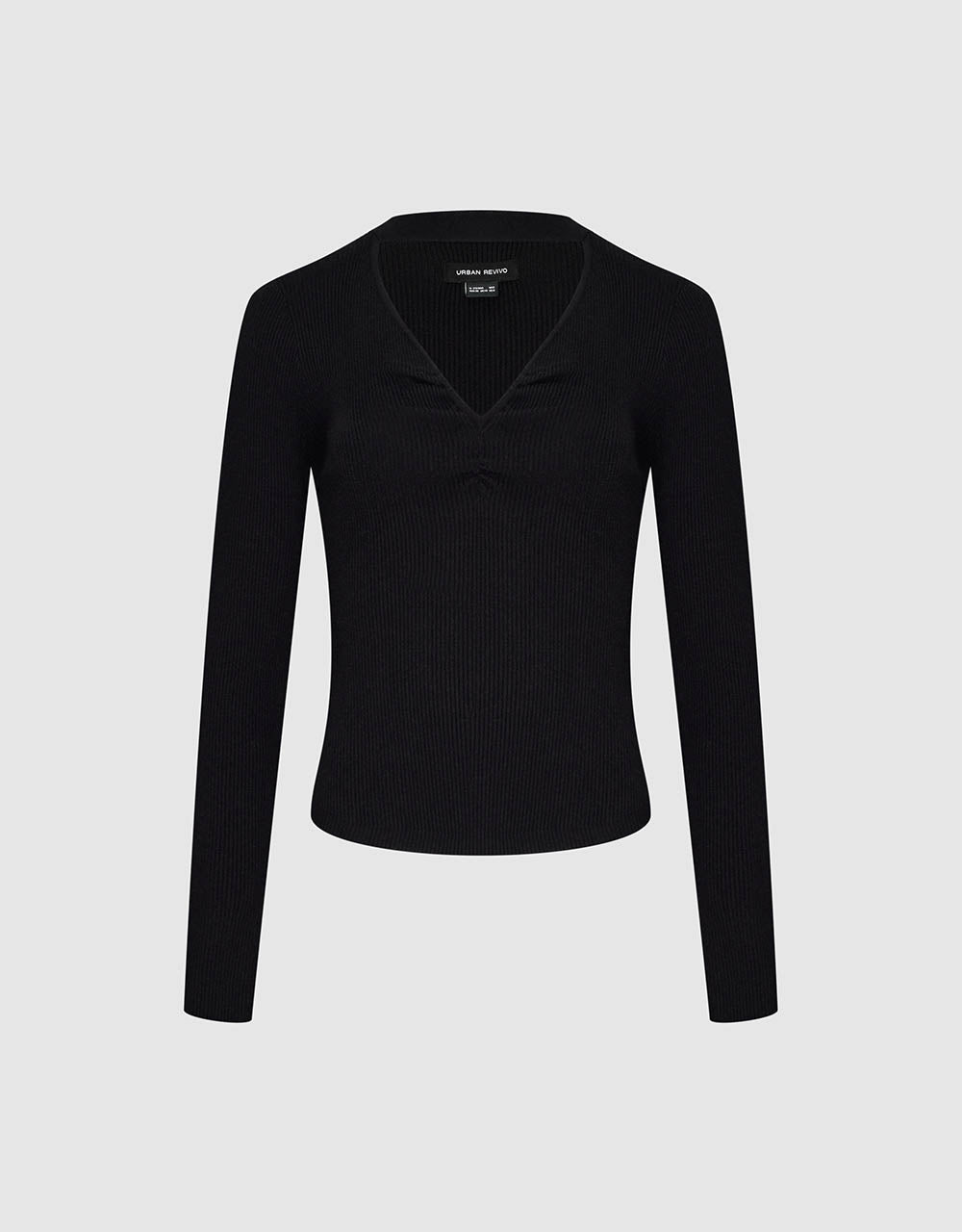 Cut-Out Skinny Knitted T-Shirt