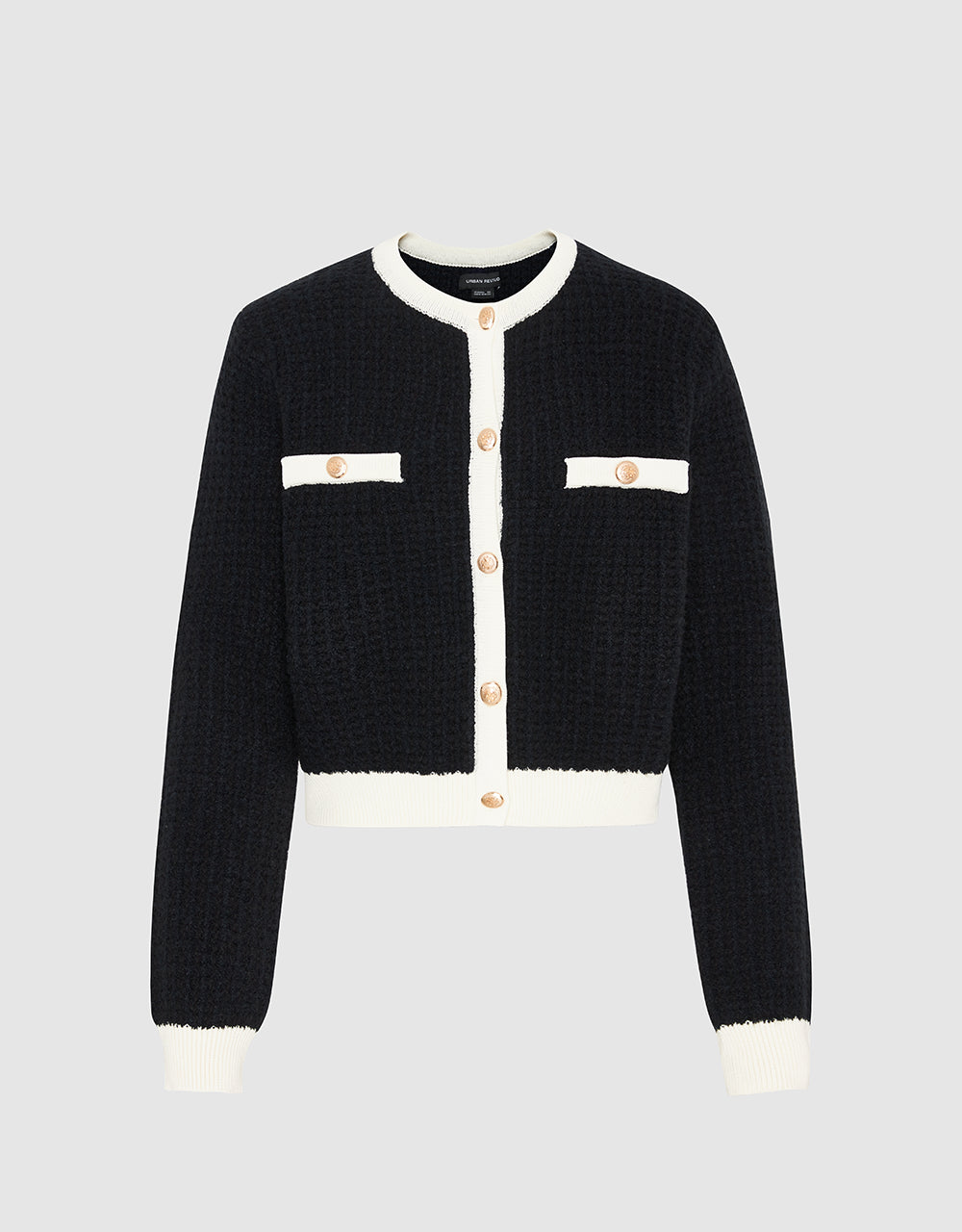 Crew Neck Knitted Cardigan
