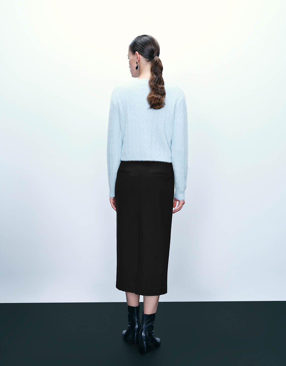 Button Up Crew Neck Knitted Cardigan