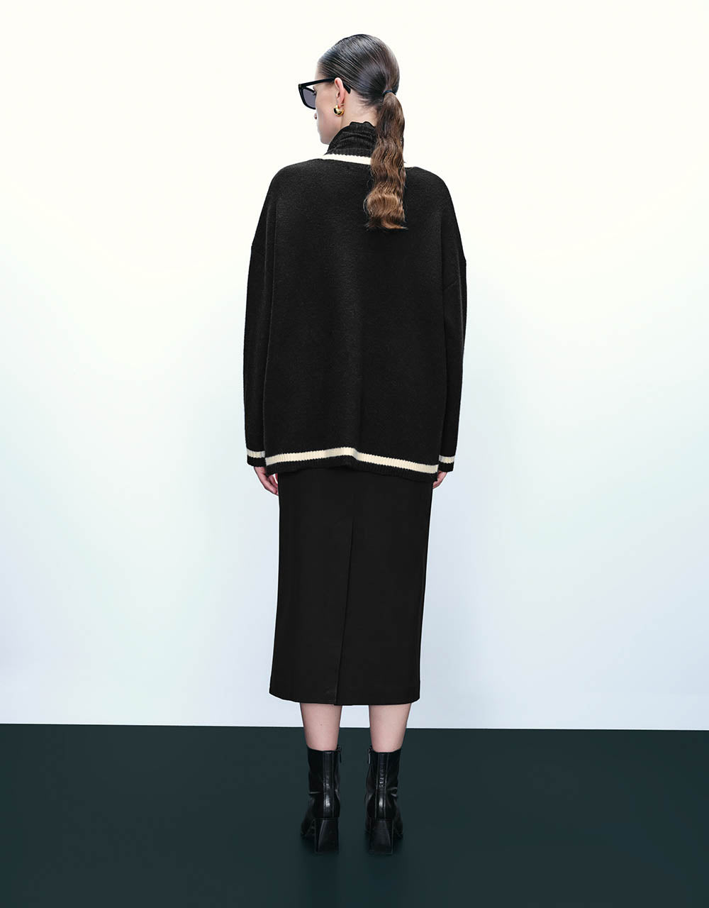 V-Neck Knitted Cardigan
