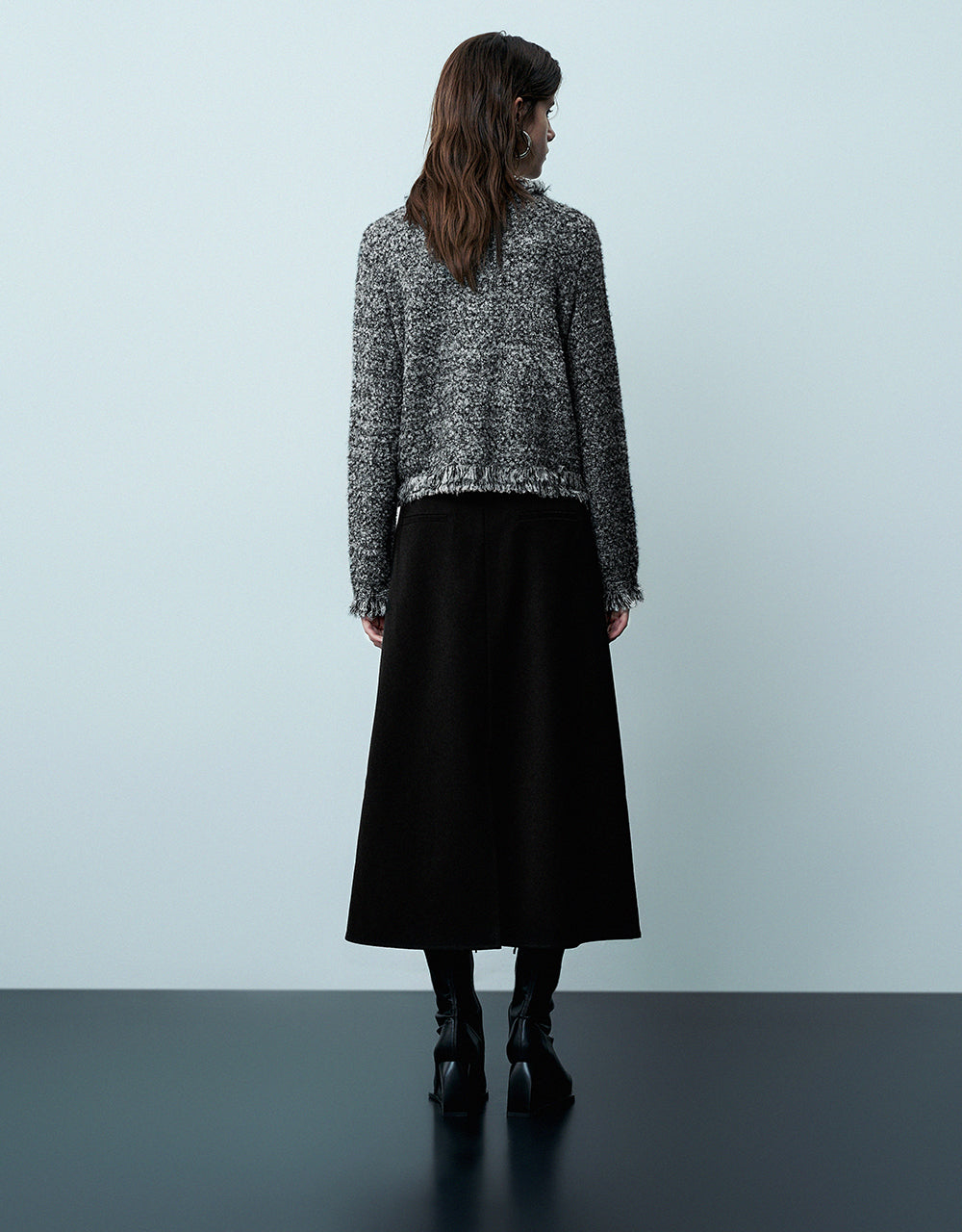 Raw Hem Knitted Cardigan