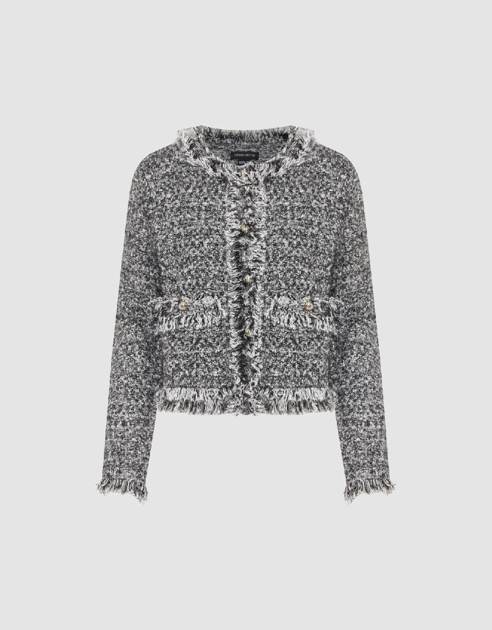 Raw Hem Knitted Cardigan