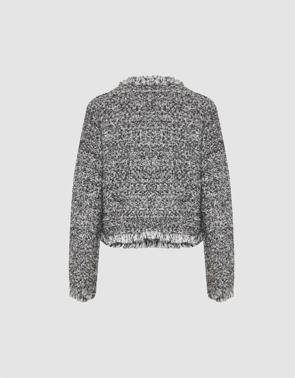 Raw Hem Knitted Cardigan