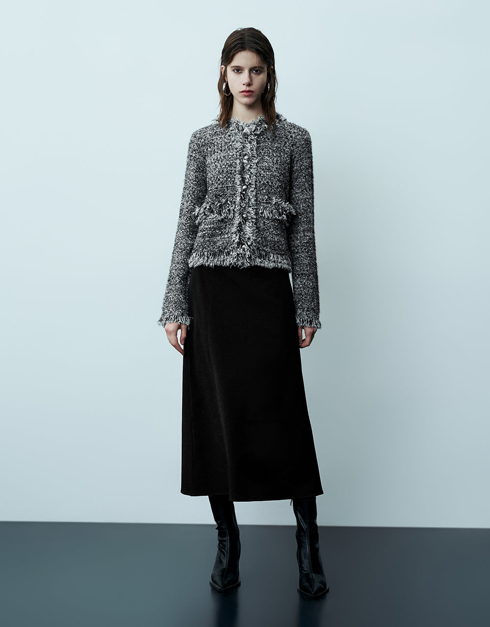 Raw Hem Knitted Cardigan